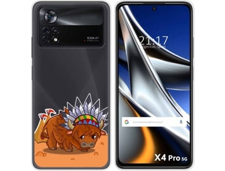 Carcasa para Xiaomi Poco X4 Pro 5G TUMUNDOSMARTPHONE Dibujos Transparente Bufalo Multicolor