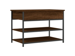 Maison Exclusive - Banco Zapatero Madera De Ingeniería Roble Ahumado 70x42,5x50 Cm