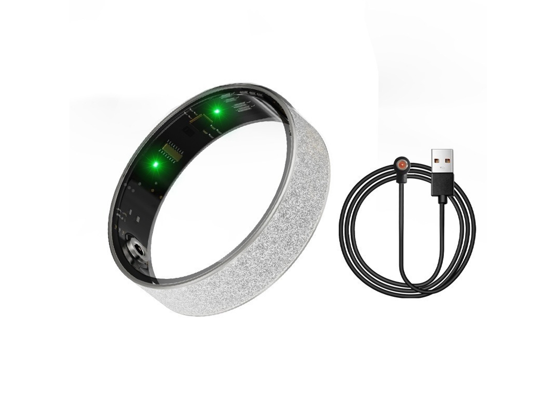 Anillo Inteligente V3 Con Control De Acceso Nfc, Frecuencia Cardíaca, Presión Arterial, Oxígeno, Sueño, Resistente Al Agua (Plata, 7#) EIFSON