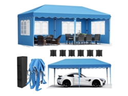 Gazebo plegable, cubierta impermeable, protección UV, azul OEM