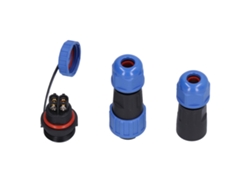 Conector macho Hembra sin soldadura, resistente al agua IP68, para aviación, 2 pines, 250 V, 20 A, LP16