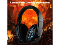 Auriculares Para Juegos Con Cable, Cancelación De Ruido Supraaural De 3,5 Mm, Micrófono Y Control De Volumen Para Pc, Portátil Y Teléfono Móvil.