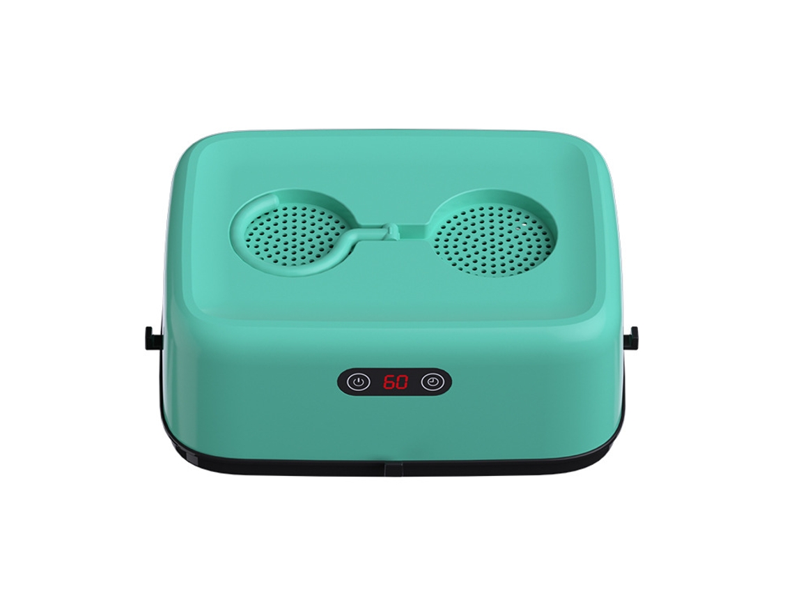 Secador de pelo compacto, portátil y plegable SFUSHOS con temporizador para uso doméstico (verde claro, estándar europeo)