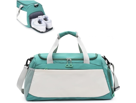 Bolsa de Viaje Equipaje de Mano, Bolsa Deporte con Compartimento Zapatos, Bolso Grande 35L Ligera e Impermeable Maleta (Verde) COSHANO