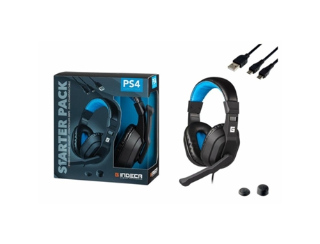 Auriculares Gaming Indeca Starter Pack Negro/Azul