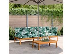 3 muebles de jardín de palets con cojines de acacia maciza DKD Home Decor