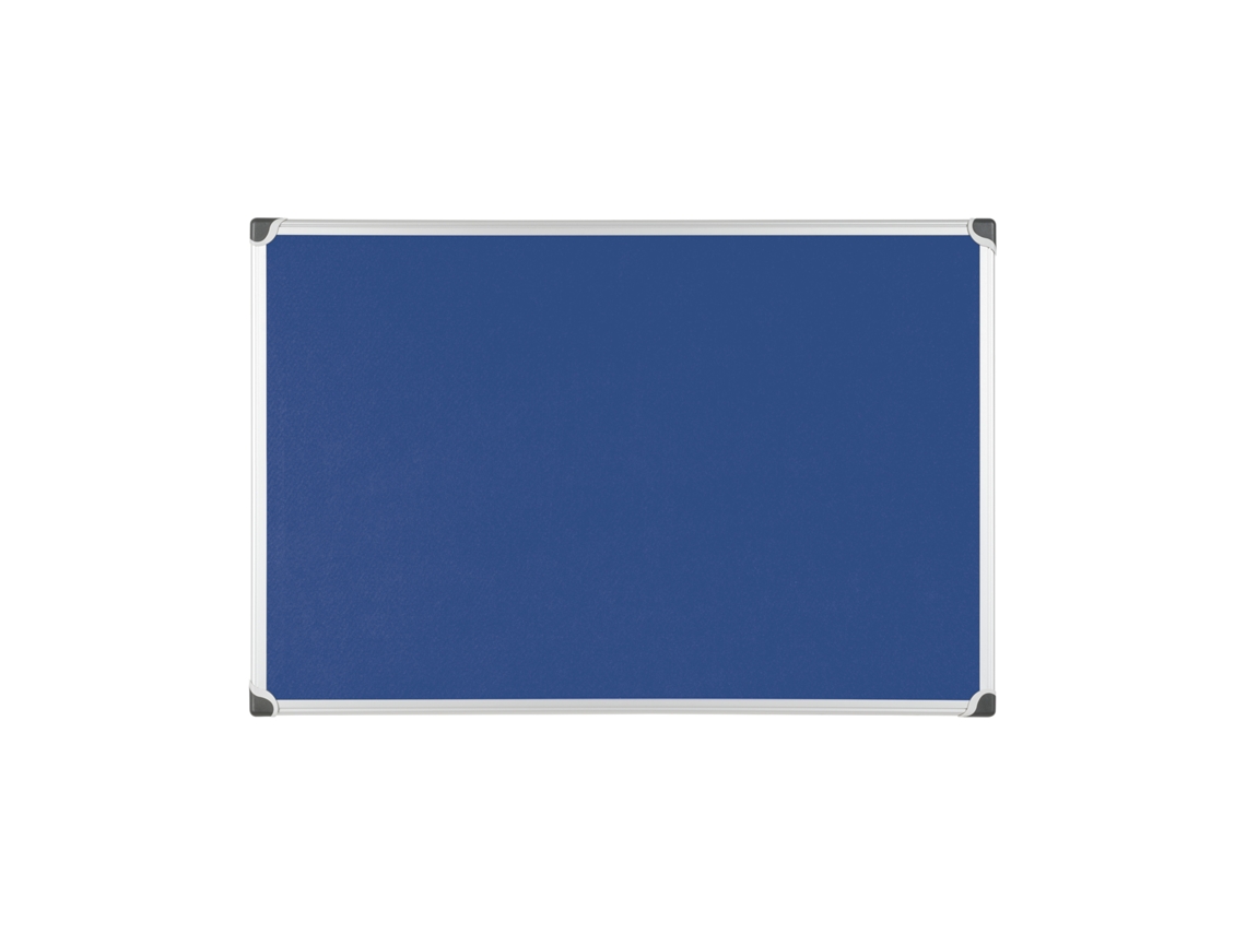 Bi-office Maya W Tablero De Fieltro Azul - 120x90cm, Marco De Aluminio
