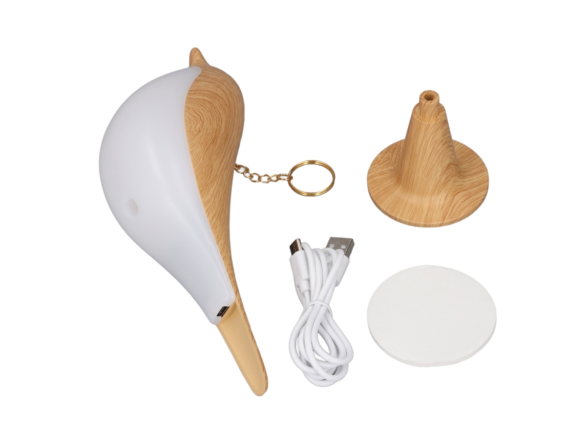 Lámpara De Mesa Inalámbrica Con Forma De Pájaro, Control Táctil, 3 Modos De Luz Ajustables Y Recargable Por Usb.