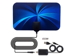 Antena Digital Dvb-T2 3600 Millas Interior 4K Tv Antena Receptora De Señal Terrestre Hd Vhf Uhf con Conjunto De Amplificador CUICH