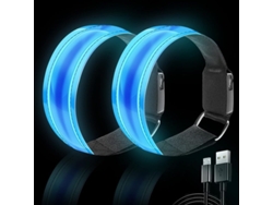 Pulsera Led Recargable De Alta Visibilidad | Equipamiento Reflectante Para Correr, Montar En Bicicleta Y Hacer Senderismo.