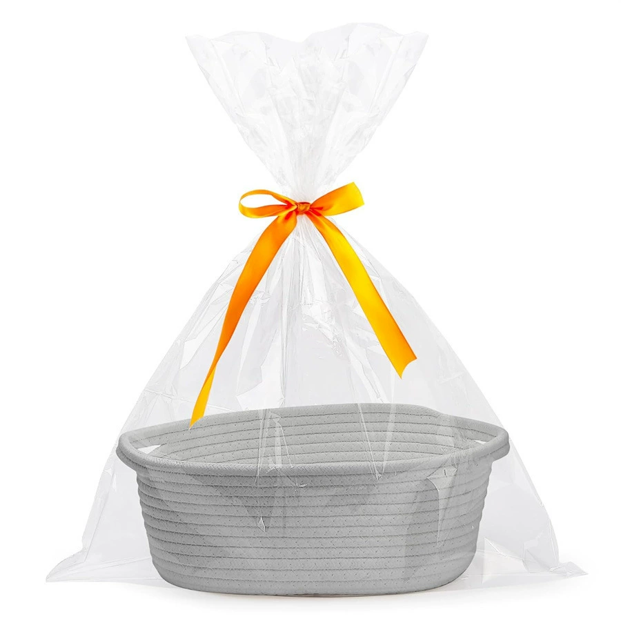 Cesta de tela pequeña con bolsas de regalo y cinta, cesta de regalo vacía, cesta para juguetes de bebé, 30 x 20 x 13 cm