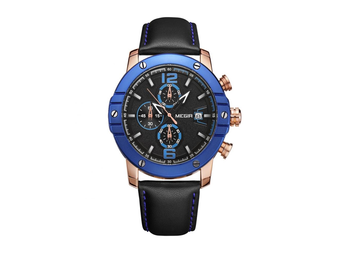 Relógio De Pulso Masculino Zhoulianfa Analógico De Quartzo Com Pulseira De Couro Café À Prova D'água