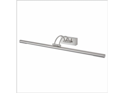 Aplique LED de pared para iluminar cuadros, espejos, murales, 12W, tradicional, luz cálida 3000K ,Niquel mate, articulado y giratorio. 65cm PAPUQ
