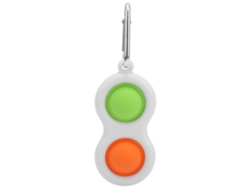 Llavero De Silicona Con Burbujas Sensoriales Para Aliviar El Estrés, Portátil Para Estudiantes (verde Y Naranja).