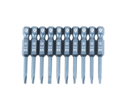 10 Peças De Parafusadeiras De Ponta Plana Com Cabo Hexagonal 1/4 Polegada 50mm Aço Liga S2 H6.3*50*sl3mm Magnético