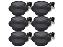 Farola Jardin VIDAXL Negro Plástico (12 x 6.35)