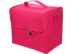 Neceser Multifuncional Impermeable De Gran Capacidad En Tela Oxford, Color Rosa.