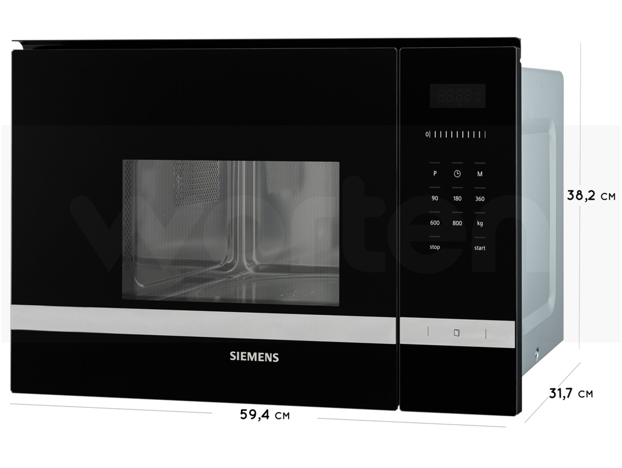 Microondas Integrable SIEMENS BF525LMS0 (20 L - Sin grill - Inox ...