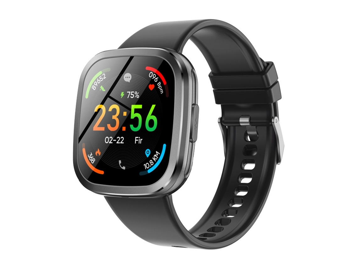 (negro) Smartwatch Con Pago Offline, Nfc, Bluetooth, Test No Invasivo De Glucosa En Sangre Y Ácido Úrico