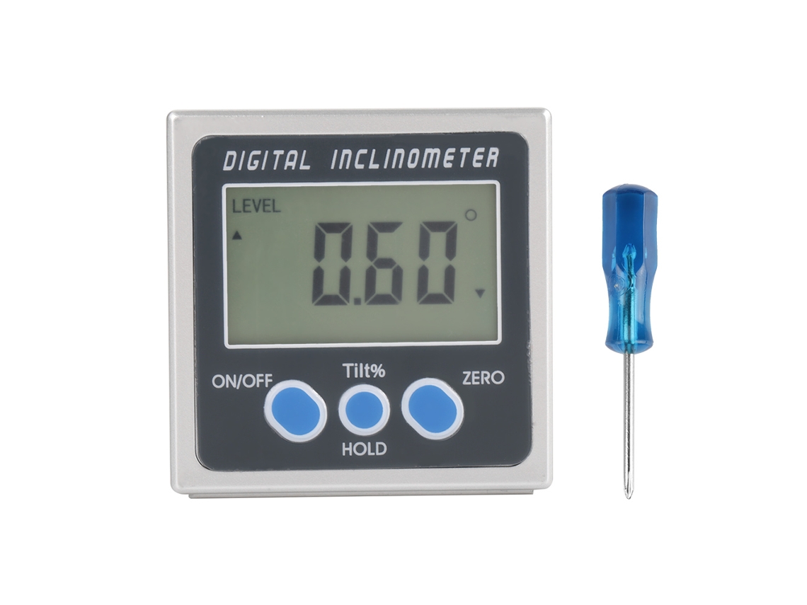 Inclinómetro Digital Ligero Con Imanes Y Pantalla Lcd Para Medición De Ángulos 4 X 90°