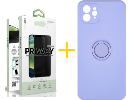Carcasa + Protector de Pantalla para iPhone 12 Pro Max SKYHE Morado Lila