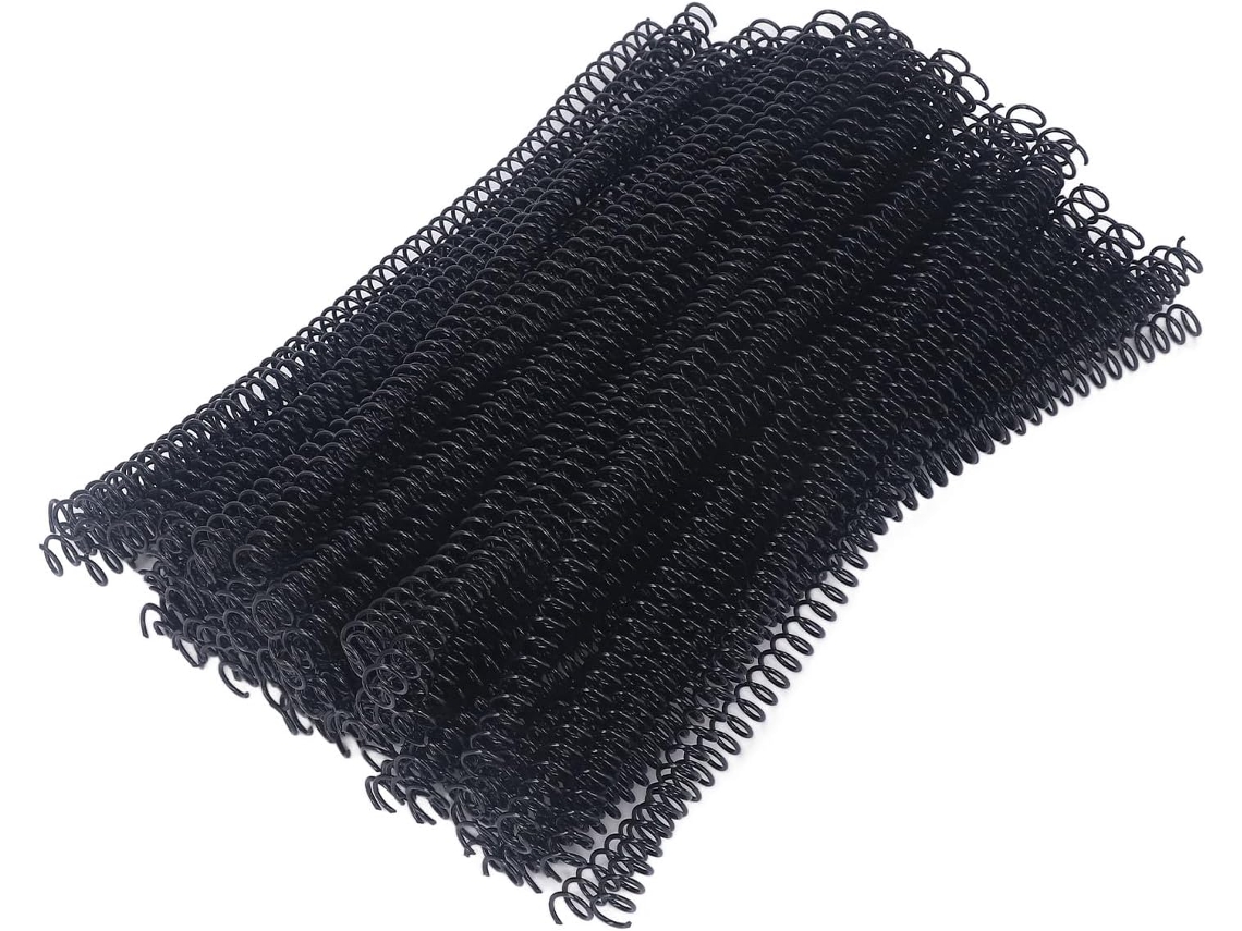 Paquete De 100 Carretes De Encuadernación En Espiral De Plástico, 9,5 Mm De Diámetro, 3/8", 48
