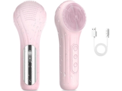 Escova de Limpeza Facial Elétrica Recarregável de Silicone Escova de Limpeza Facial para Esfoliação Rosa GERTIZ