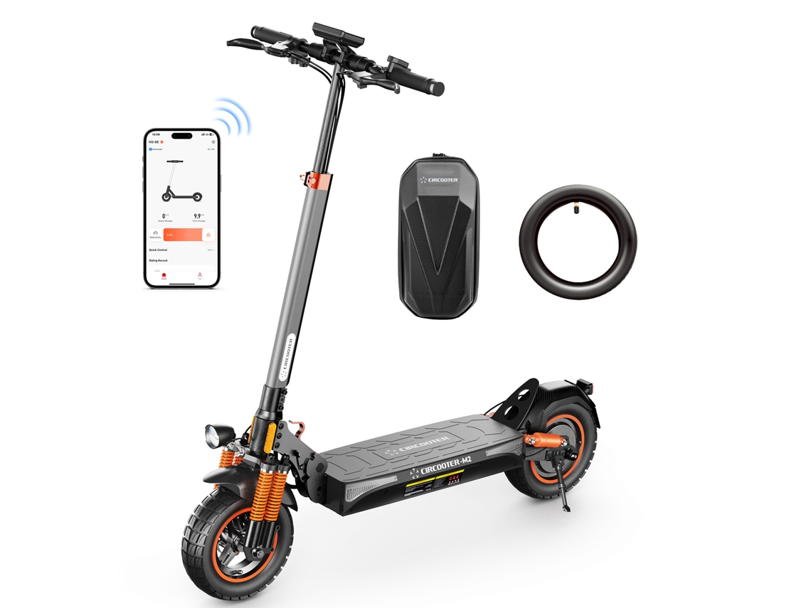 Patinete eléctrico Circooter M2, batería de 48v 12,5ah, neumáticos todoterreno de 10 pulgadas, control mediante aplicación.