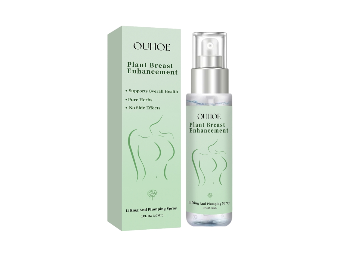 El spray herbal natural Ouhoe hidrata y realza los senos, dejándolos firmes y levantados.