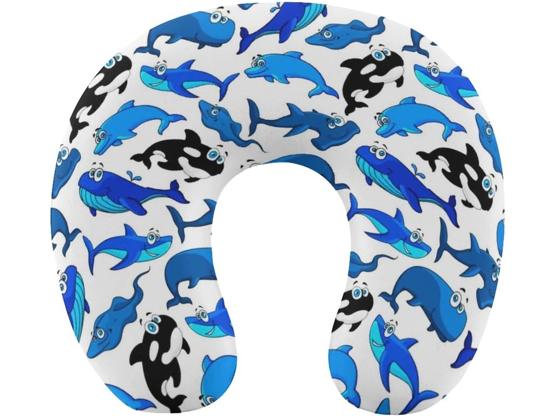 Almohada Viaje Forma Tiburón, Espuma Viscoelástica Viscoelástica Fácil Relajación Cómodos Familia.brfácil