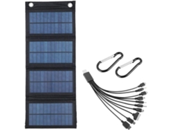 Cargador De Panel Solar Plegable, Batería Portátil Para Teléfono, Power Bank