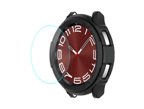Samsung Galaxy Watch6 Classic 47 mm ENKAY Hat-Prince 2 en 1 Caja de reloj con armadura de TPU + Protector de pantalla de vidrio templado 9H de 0,2 ...