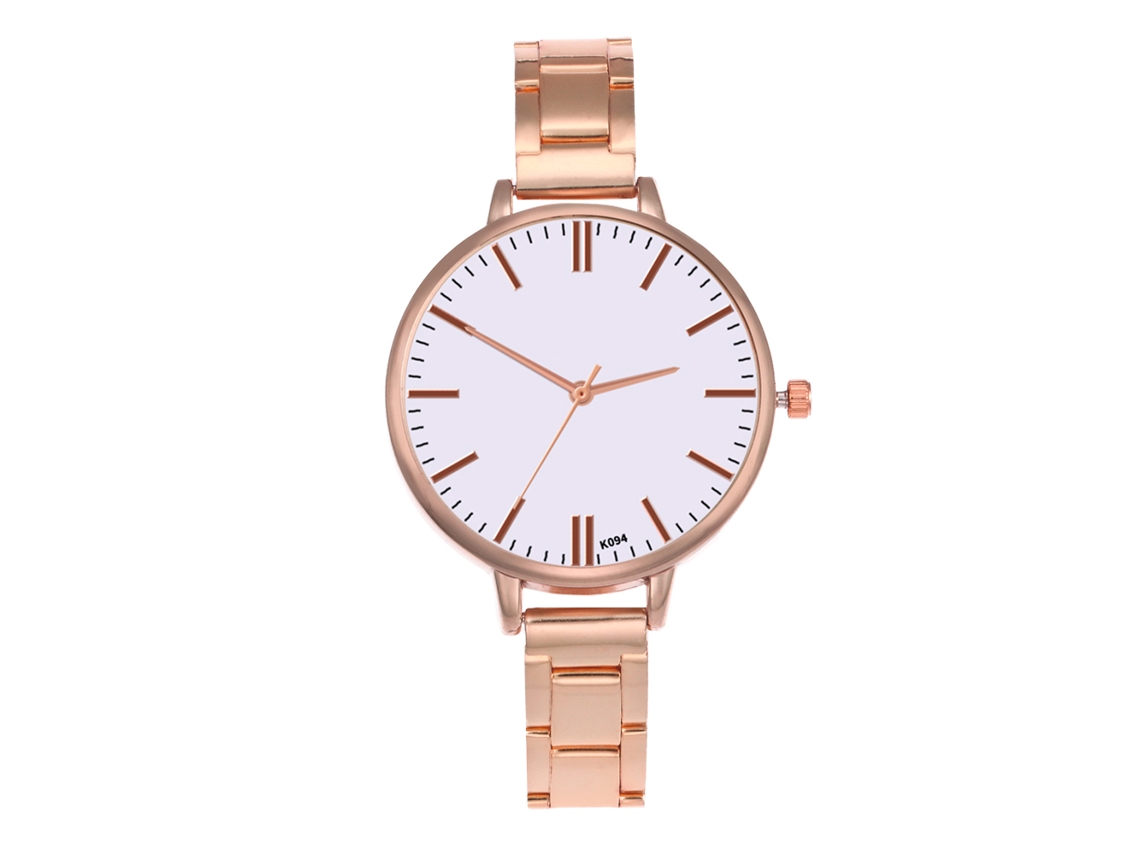 Reloj Analógico De Cuarzo Para Mujer Zhoulianfa Con Brazalete De Acero De Estilo Clásico (oro Rosa)