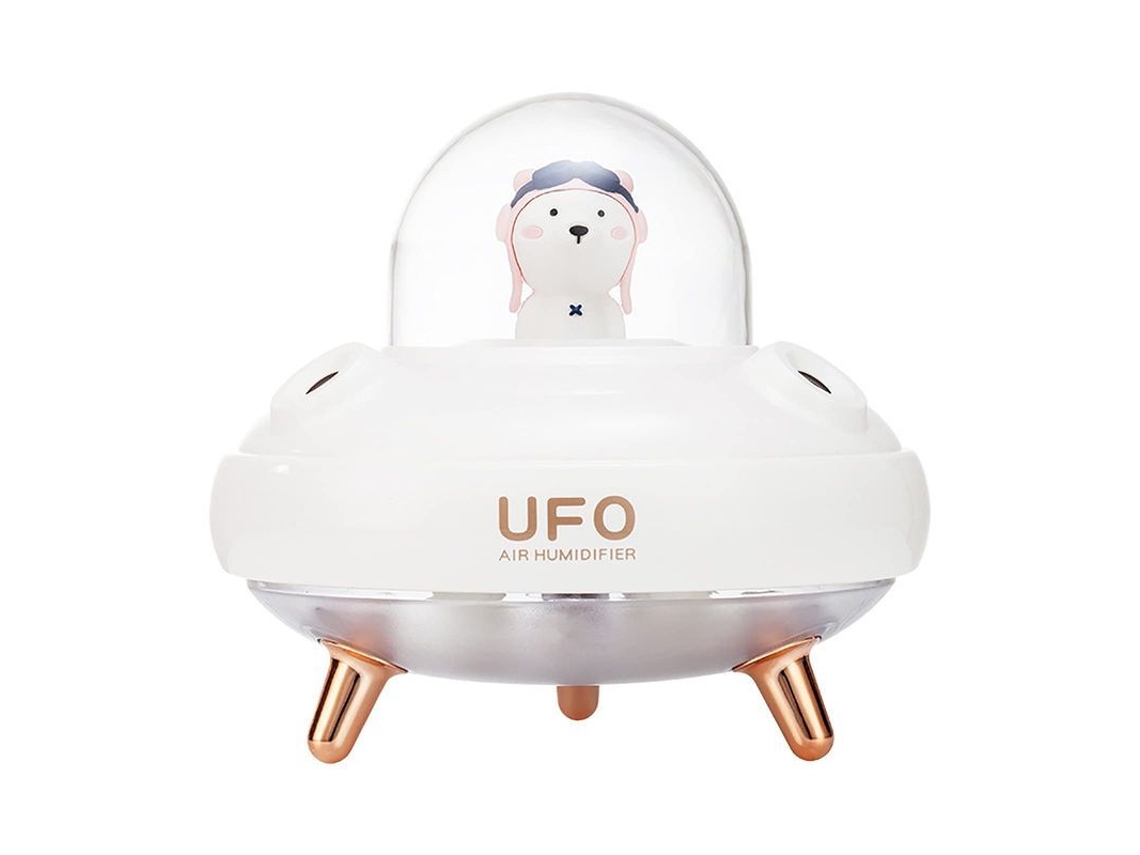 Humidificador De Escritorio Inalámbrico Con Dos Boquillas, Diseño De Oso Ovni, Planeta Adorable, Led, Modos De Niebla Y Luz Nocturna.