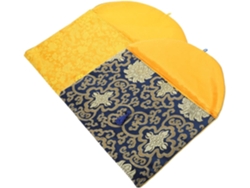 Juego De 2 Paquetes De Brocado Azul Y Amarillo Para Almacenamiento Budista