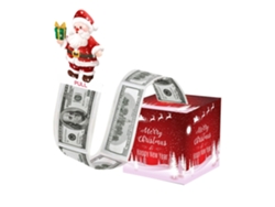 Caja de regalo navideña para dinero, organizador de dinero DIY con 50 bolsas transparentes Aeuzwr (Estilo 8)
