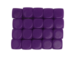 2026-20pcs Dados De Plástico De Esquinas Redondas En Blanco 16mm Juguetes Didácticos Para Juegos De Mesa Fiesta Morado