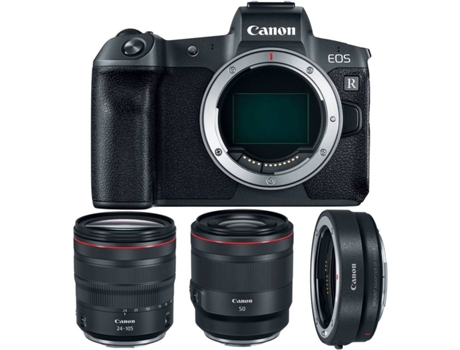 Cámara Instantánea CANON EOS R + Objectivo RF 24-105mm F4L IS USM + Objectivo RF 50mm F1.2L USM + EF-EOS R Adaptador (Full Frame)