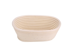 Cesta De Fermentación De Caña Natural Hecha A Mano Para Masa De Pan, 21x13,5x8cm.