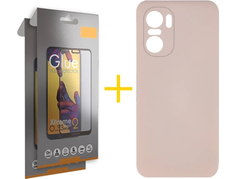 Carcasa + 2 Protectores de Pantalla para Xiaomi MI 11I SKYHE Rosa Pastel
