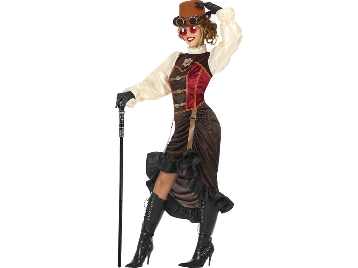 Disfraz de Mujer DISFRAZZES Marrón Steampunk (Talla: S - 34/38)