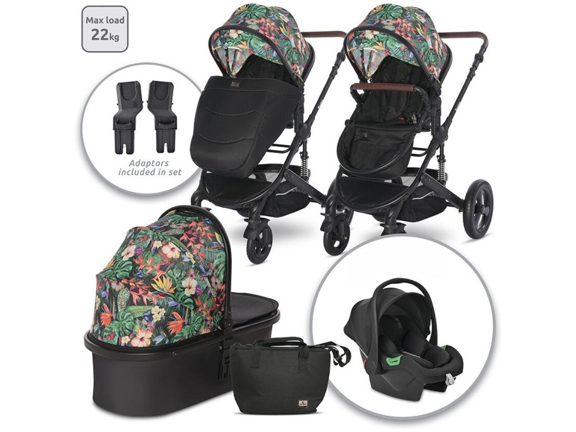 Carro de bebé de tres piezas BOSTON hasta 22 Kg de LORELLI Tropical flowers
