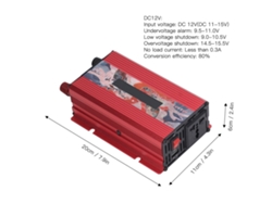 Inversor solar automotriz de 2000 W con pantalla LCD y ventilador, de 12 V CC a 110 V CA, onda sinusoidal modificada