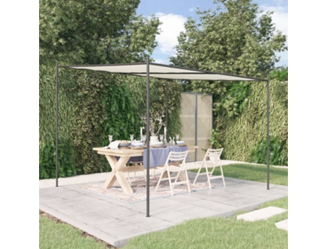 Cenador acero y tela blanco 3x3m 180 g-m² VIDAXL