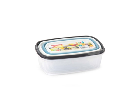 PLASTIC FORTE Urban - Set de 4 Recipientes Rectangulares para Alimentos. Surtido