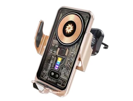 Cargador Coche Inalámbrico Carga Rápida CHRONUS Oro
