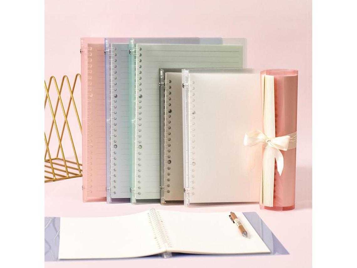 Cuaderno Recargable B5 Con 26 Agujeros, Cubierta Flexible De Pp Impermeable, 30 Hojas, Enrollado.