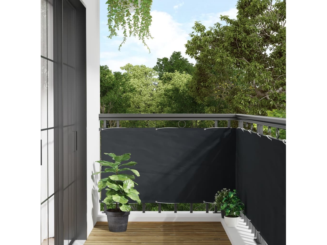 Mampara de balcón 75x500 cm Tejido Oxford Antracita Wsd295720 Lovely Home