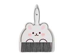 Mini Escoba Portátil Y Juego De Cepillo De Limpieza Con Diseño De Conejo De Dibujos Animados Para Mesa.
