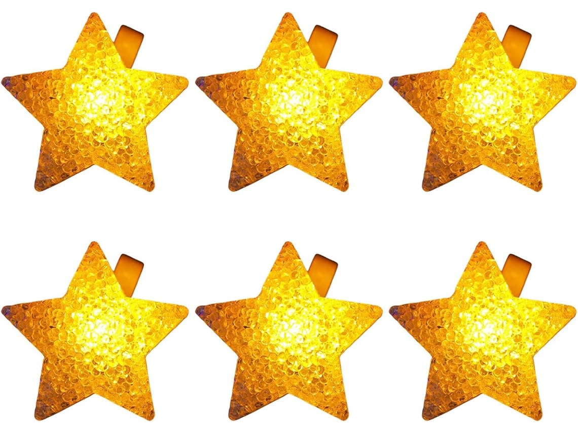 Juego de 6 pulseras LED luminosas, accesorios para fiestas, pulseras decoradas con estrellas PRIME KANG